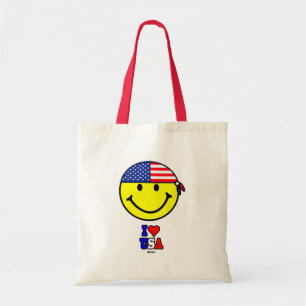 BOLSA TOTE EU AMO SACOLA DE MÃO DOS EUA