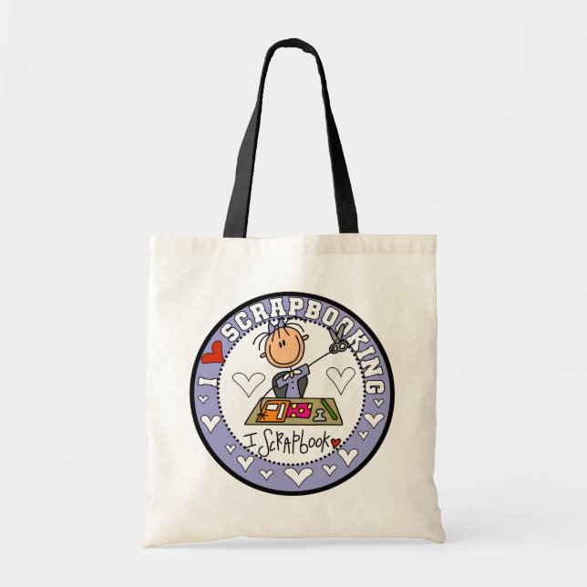 Bolsa Tote Eu Amo Scrapbooking (Frente)