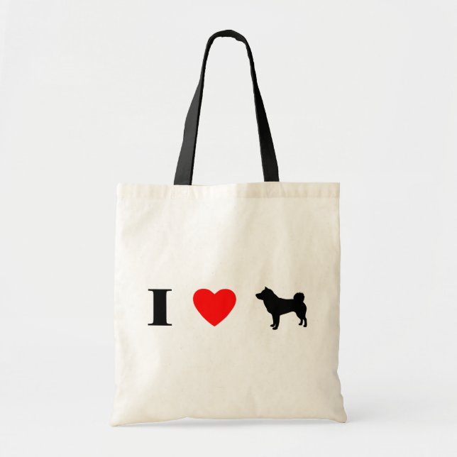 Bolsa Tote Eu amo Shiba Inus (Frente)