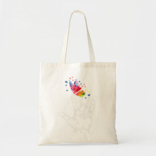 Bolsa Tote Eu Amo-Te A Linguagem De Sinais De Mão Quebra-cab