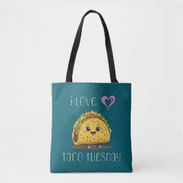Bolsa Tote Eu Amo Terça-Feira de Taco