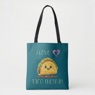 Bolsa Tote Eu Amo Terça-Feira de Taco