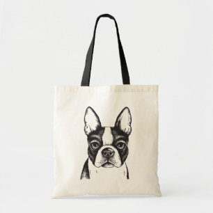 Bolsa Tote Eu amo terrier de Boston