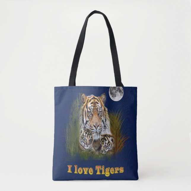 Bolsa Tote Eu amo Tigers (Frente)