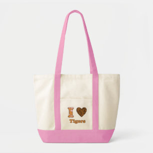 Bolsa Tote Eu amo Tigers