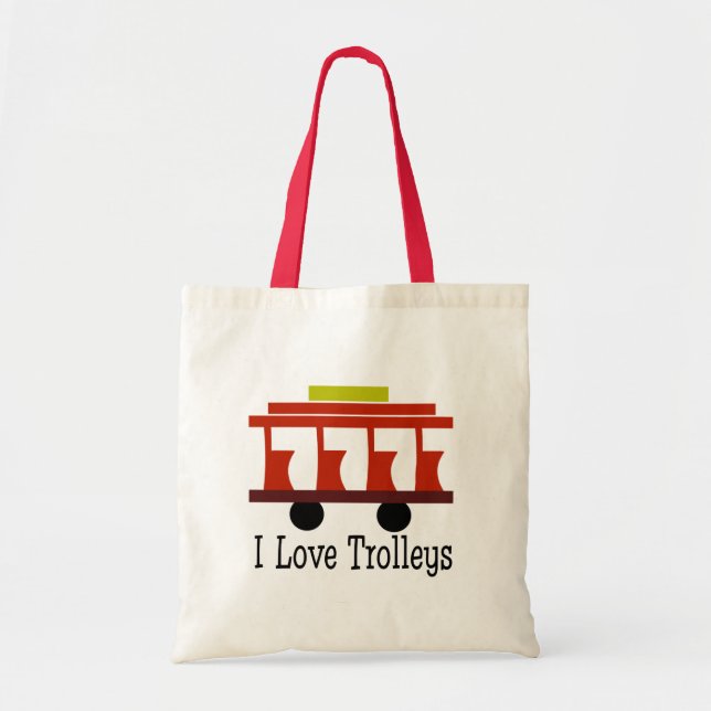 Bolsa Tote Eu Amo Trolleys (Frente)