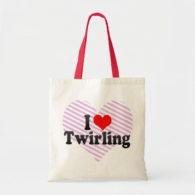 Bolsa Tote Eu amo Twirling (Frente)