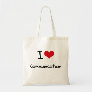 Bolsa Tote Eu amo uma comunicação