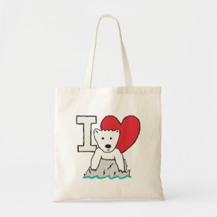 Bolsa Tote Eu Amo Ursos Polares