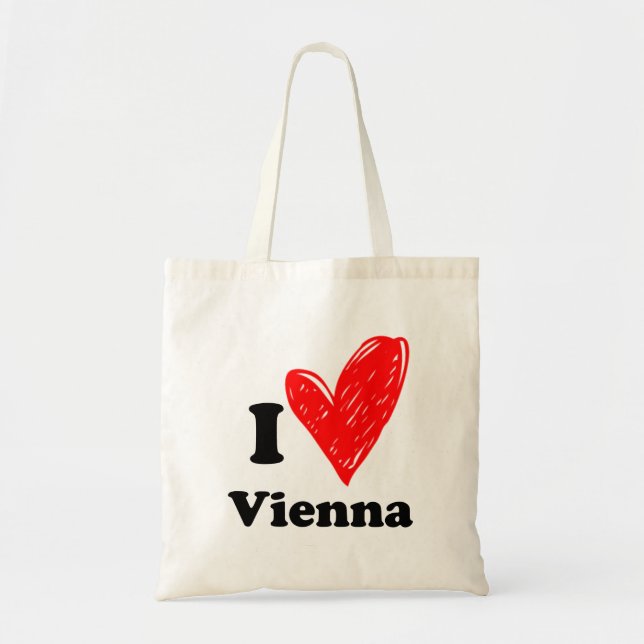 Bolsa Tote Eu Amo Viena (Frente)