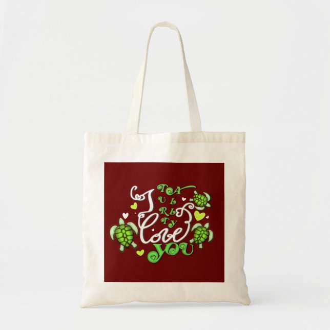 Bolsa Tote Eu amo você totalmente - Dia dos Namorados (Frente)