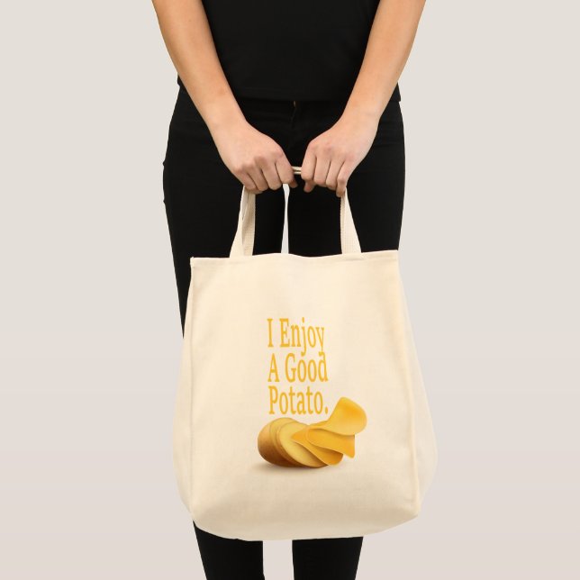 Bolsa Tote Eu Aproveito Um Bom Comida Engraçado De Batata (Frente (produto))