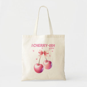 Bolsa Tote Eu Cherryyte Engraçado, Dia de os namorados Cherry