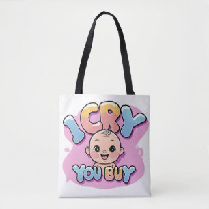 Bolsa Tote Eu Choro, Comprar, Engraçada Cotação De Bebê