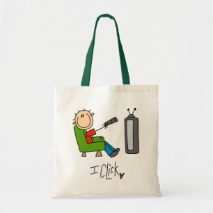 Bolsa Tote Eu clico t-shirt e presentes