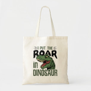 Bolsa Tote Eu coloquei o carro no dinossauro Engraçado Dino