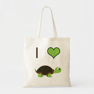 Bolsa Tote Eu coração (amor) Tartarugas