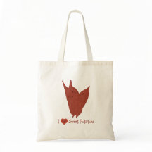 Eu coração batatas doces