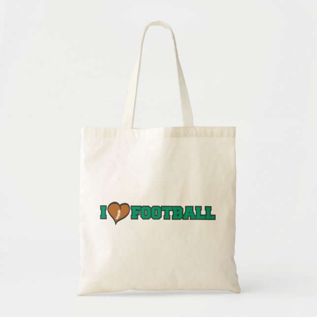 Bolsa Tote Eu coração o amor pelo futebol (Frente)