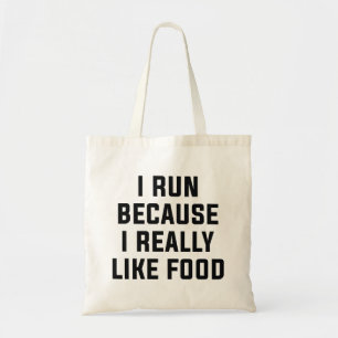 Bolsa Tote Eu Corro Porque Eu Gosto Muito De Comida
