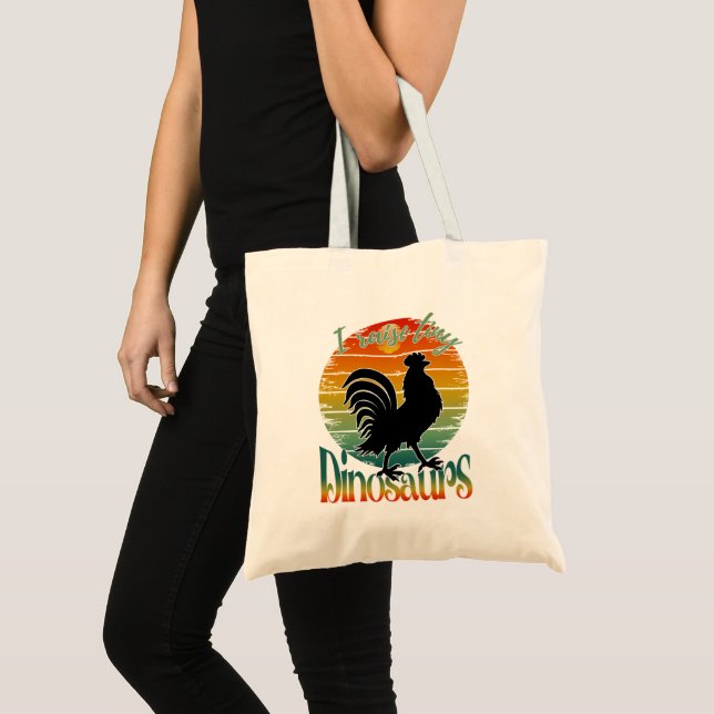 Bolsa Tote eu criador de dinossauros minúsculos (Frente (produto))