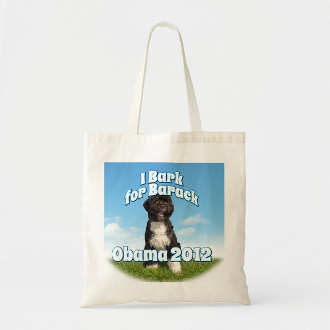 Bolsa Tote Eu descasco para Barack, BO o primeiro cão Obama (Frente)