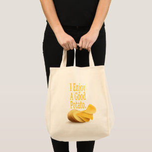 Bolsa Tote Eu Desfruto de uma Boa Batata Amante de Comida Div