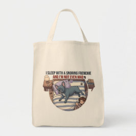 Bolsa Tote Eu Durmo Com um Francês Ressoncando Camiseta Diver