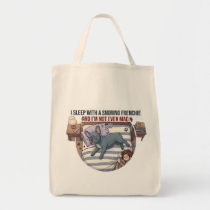 Bolsa Tote Eu Durmo Com um Francês Ressoncando Camiseta Diver