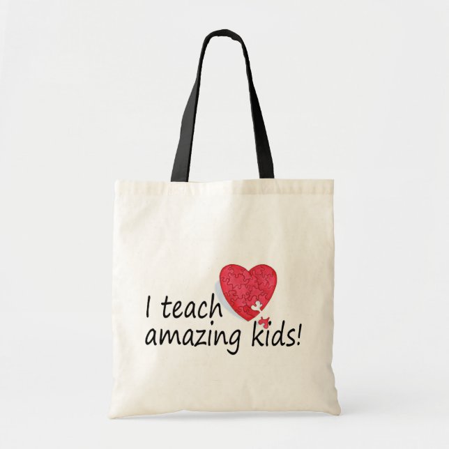 Bolsa Tote Eu ensino miúdos surpreendentes (Frente)