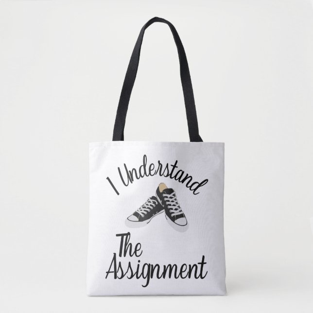 Bolsa Tote Eu Entendo A Atribuição Votar Presente Azul (Frente)