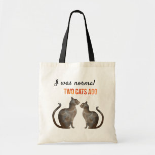 Bolsa Tote Eu era dois gatos normais há