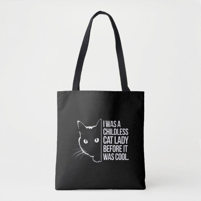 Bolsa Tote Eu era uma moça de gatos infantil antes de ser Leg (Frente)