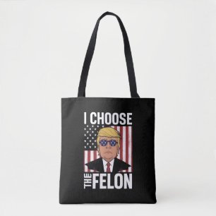 Bolsa Tote Eu Escolho O Criminoso Trump 2024 Patriota Republi