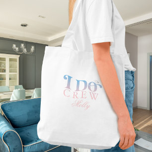 Bolsa Tote Eu faço a tripulação Pastel Damas de Honra