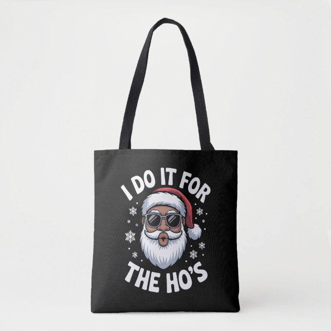 Bolsa Tote Eu Faço Isso Pelo Natal Hos Afro-Americano  (Frente)