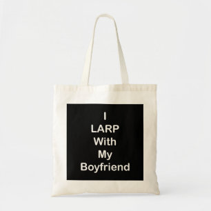 Bolsa Tote Eu faço LARP com meu namorado (branco) 