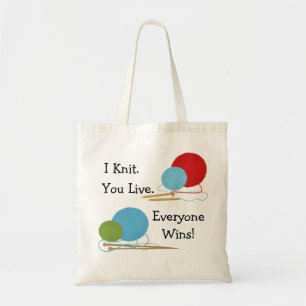 Bolsa Tote Eu faço malha, você vivo design de confecção d