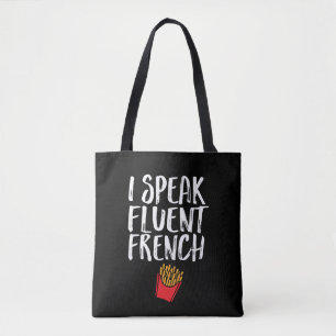 Bolsa Tote Eu Falo Fluent French Fries Engraçado Rápido Humor