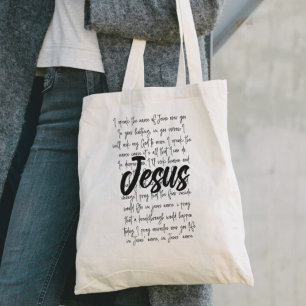 Bolsa Tote Eu Falo O Nome De Jesus Sobre Você, Christian