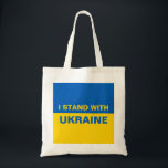 Bolsa Tote Eu fico com a bandeira ucraniana<br><div class="desc">Eu fico com a bandeira ucraniana</div>
