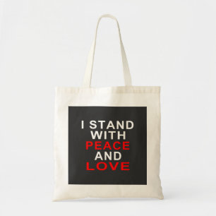 BOLSA TOTE EU FICO COM A PAZ E O AMOR
