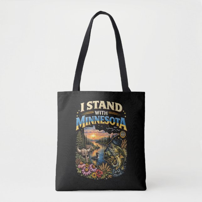 Bolsa Tote Eu Fico Com Minnesota (Frente)