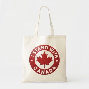 Bolsa Tote Eu fico com o Canadá