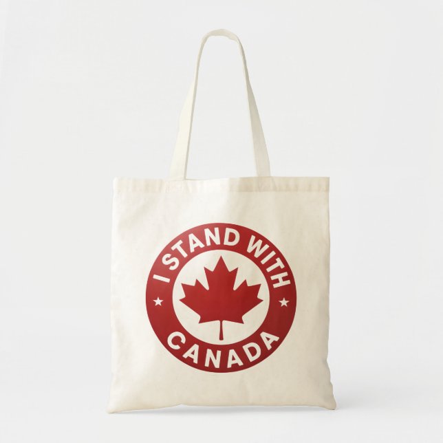 Bolsa Tote Eu fico com o Canadá (Frente)