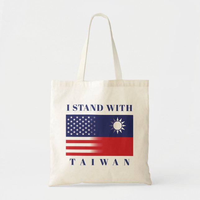 Bolsa Tote Eu fico com Taiwan (Frente)