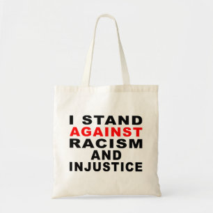 BOLSA TOTE EU FICO CONTRA O RACISMO E A INJUSTIÇA