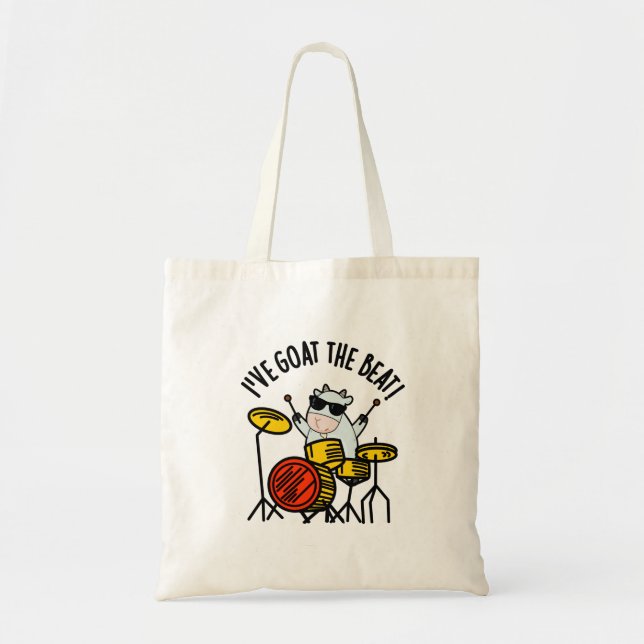 Bolsa Tote Eu fui ao Beat Engraçado Drummer Pun (Frente)
