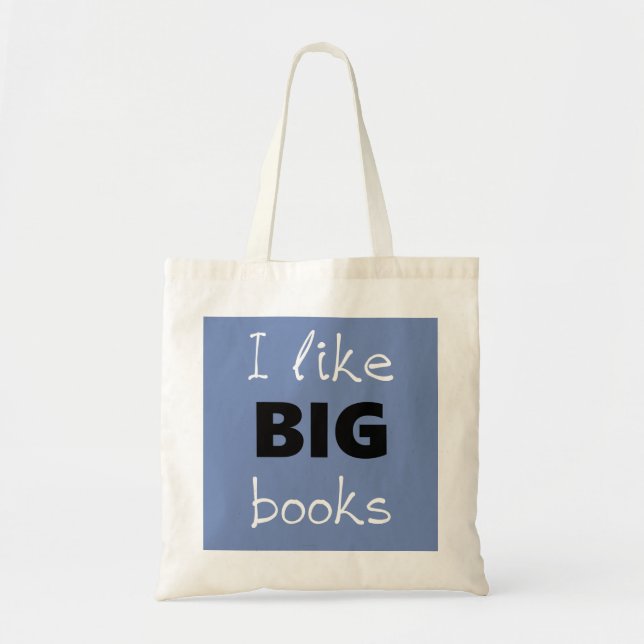 Bolsa Tote Eu gosto da sacola GRANDE dos livros (Frente)