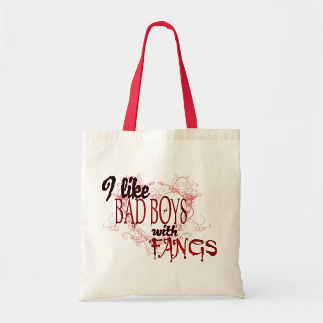 Bolsa Tote Eu gosto de Badboys com presas (Frente)